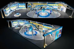 由越南科学与技术部主办的越南科技、创新和数字化转型成就展览区效果图。图自越通社 