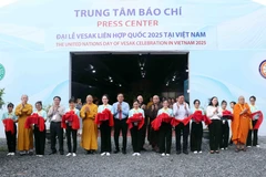 2025年联合国卫塞节新闻中心剪彩揭幕。图自越通社