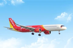 越捷航空的飞机。越捷供图