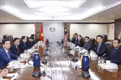 会谈现场。图自越通社
