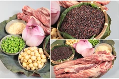 “荷叶糙米饭”的原料。图自越南画报