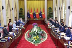 会谈现场。图自越通社