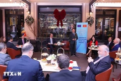 会见现场。图自越通社