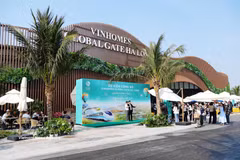 Vingroup在广宁省的海滨都市项目对面即是河内-广宁高速铁路车辆段车站。图自越通社