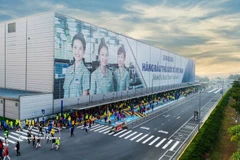 位于太原省的三星电子越南工厂。图自越通社