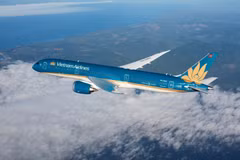 越南航空公司的飞机。图自Vietnam+