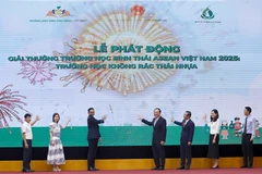 2025年东盟生态学校奖在河内正式启动。图自越通社