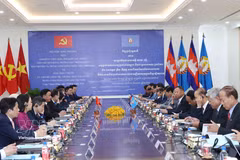 会谈现场。图自越通社