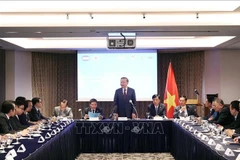 会见现场。图自越通社