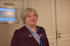 记者伊莲娜·尼库丽娜（Elena Nikulina）。图自越通社