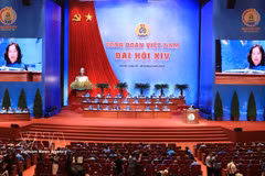 越南工会第十四次全国代表大会隆重开幕。图自越通社