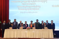 签署仪式现场。图自越通社