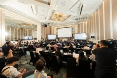 发布会现场。图自越通社