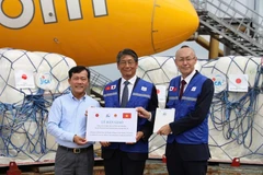 日本国际协力机构（JICA）向北宁省民众提供多种生活必需品支援。图自baochinhphu.vn
