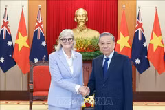 越共中央总书记苏林会见澳大利亚总督萨曼莎·莫斯廷