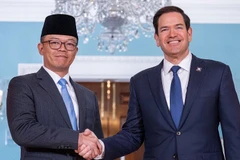 印尼外交部长苏吉约诺（Sugiono）与美国外交部长马尔科·鲁比奥（Marco Rubio）。图自Getty
