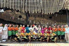 越南展馆与马来西亚展馆联合举办文化艺术交流活动。图自人民报