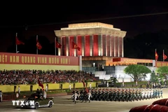 第二次阅兵和群众游行联合演练在巴亭广场举行。图自越通社