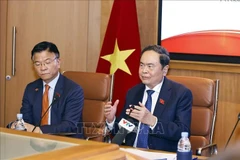 越南国会主席陈青敏出席越南-摩洛哥合作政策座谈会。图自越通社