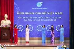 越南妇女联合会正式推出“越南女性”应用程序。图自越通社