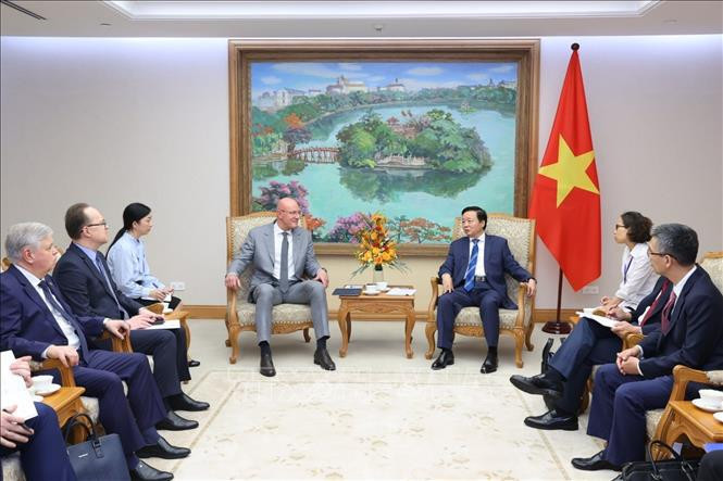 会见场景。图自越通社