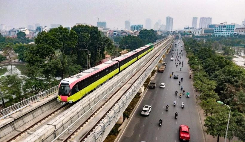 河内需要超过554亿美元的投资来建设15条城市铁路线。图自Vietnam+