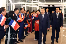 越共中央总书记、国家主席苏林开始对法国进行正式访问并出席在巴黎举行的太空峰会。图片来源：越通社