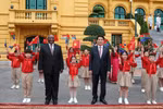 越南国家主席梁强主持仪式 欢迎南非总统拉马福萨对越进行国事访问