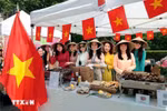 “越南手工艺品”与“越南厨房”两个展位颇受国际朋友的青睐