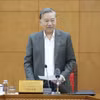 苏林总书记在会上发表讲话。图自越通社
