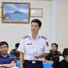 海警代表在会上发言。图自越通社