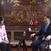 越南驻泰国大使范越雄接受越通社驻曼谷记者的采访 图自越通社