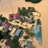 第11号台风过后暴雨洪涝给越南北部多地造成严重损失。图自越通社