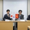 佐川毅在10月14日举行的记者会上，介绍了日本半导体技术及越日在该领域的合作。JICA供图