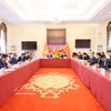 越中绿色工业合作交流会现场。图自越通社