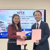 越南-日本文化教育合作促进中心代表与青山日本语学校代表签署合作协议。图自越通社