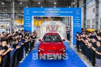 VinFast汽车第20万辆整车下线。图自越通社