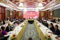 会见现场。图自越通社