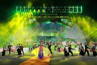 越中艺术交流晚会现场。图自越通社