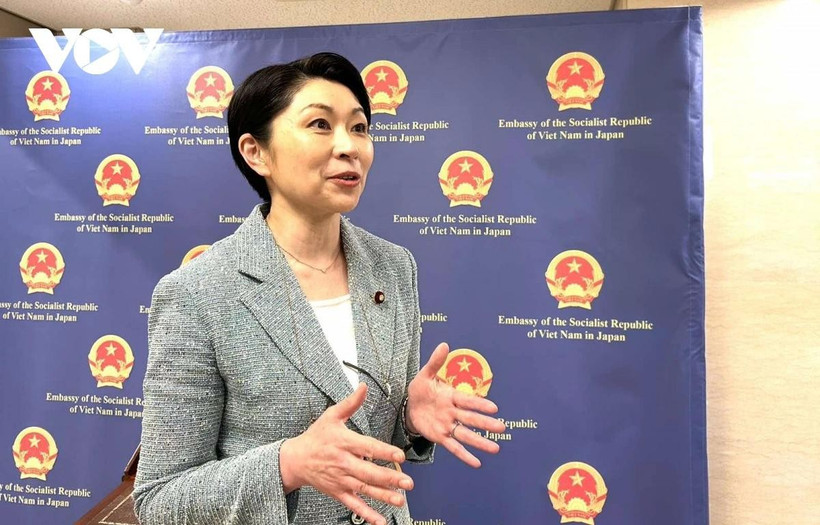 日越友好议员联盟主席、参议员小渕优子。图自越通社