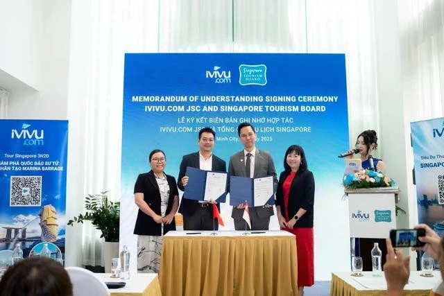 5月21日，新加坡旅游局（STB）与iVIVU.com股份公司在胡志明市宣布建立战略合作关系。图自互联网