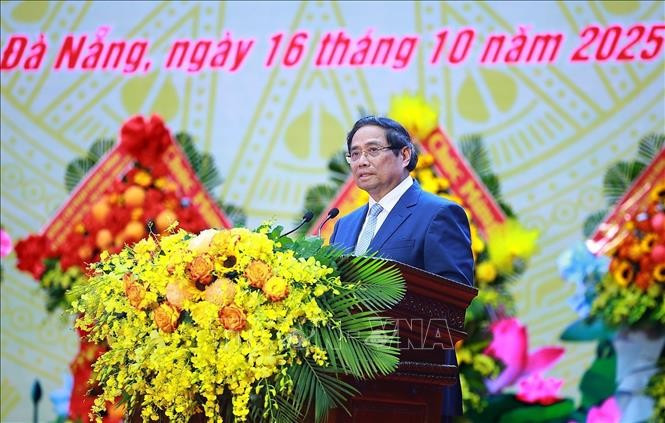 范明政总理发表讲话。图自越通社