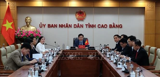 越南高平省人民委员会代表团。图自越通社