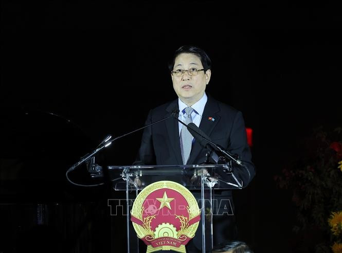 越南国家主席在美国主持越南国庆80周年招待会。图自越通社