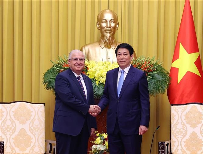 国家主席梁强会见土耳其国防部长。图自越通社