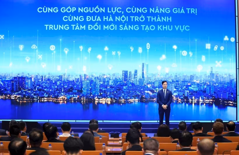 河内创新中心股份公司（HIC）成立公布仪式现场。图自越通社