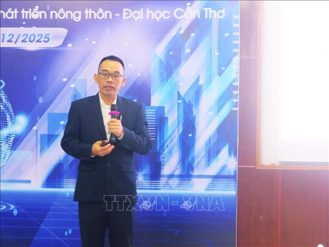 RESRUD研究小组负责人武文得发言。图自越通社