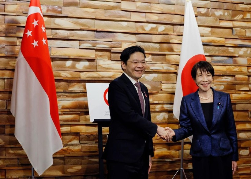 新加坡总理黄循财和日本首相高市早苗。图自AP