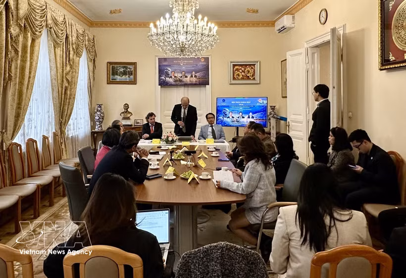 研讨会现场。图自越通社