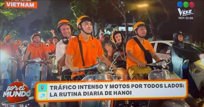 Argentina Telefe于9月1日在其《环游世界》专栏中播放了长达60分钟介绍越南风土人情的特别报道。图自越通社